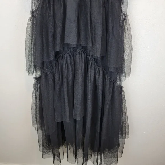 NWT City Studios Junior Sweetheart-Neck Tiered Dress on Blacl Size 12 - Picture 6 of 13